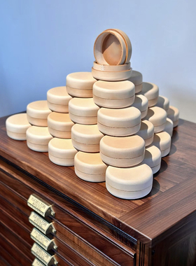 文玩收纳盒意大利进口植鞣革珠串首饰收纳牛皮盒子念珠托盘非鬼五