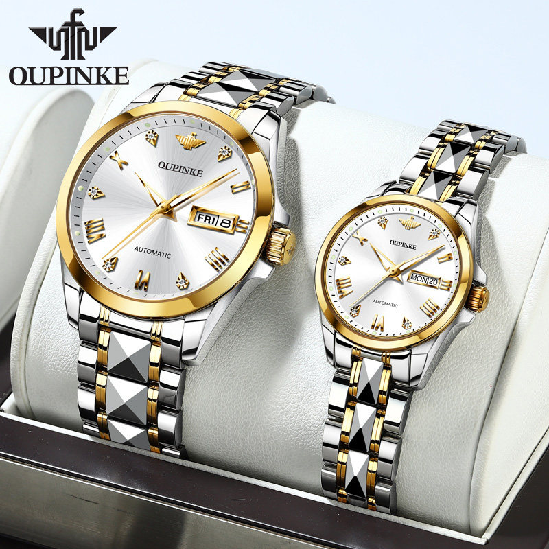 瑞士名表正品情侣手表一对时尚款1314男女士全自动机械表防水品牌