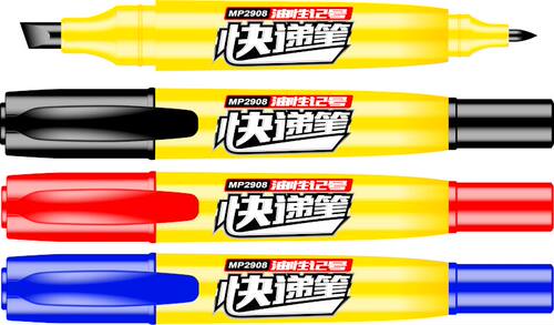 新品 宝克MP2908快递记号笔办公双头大头笔 12只 包邮