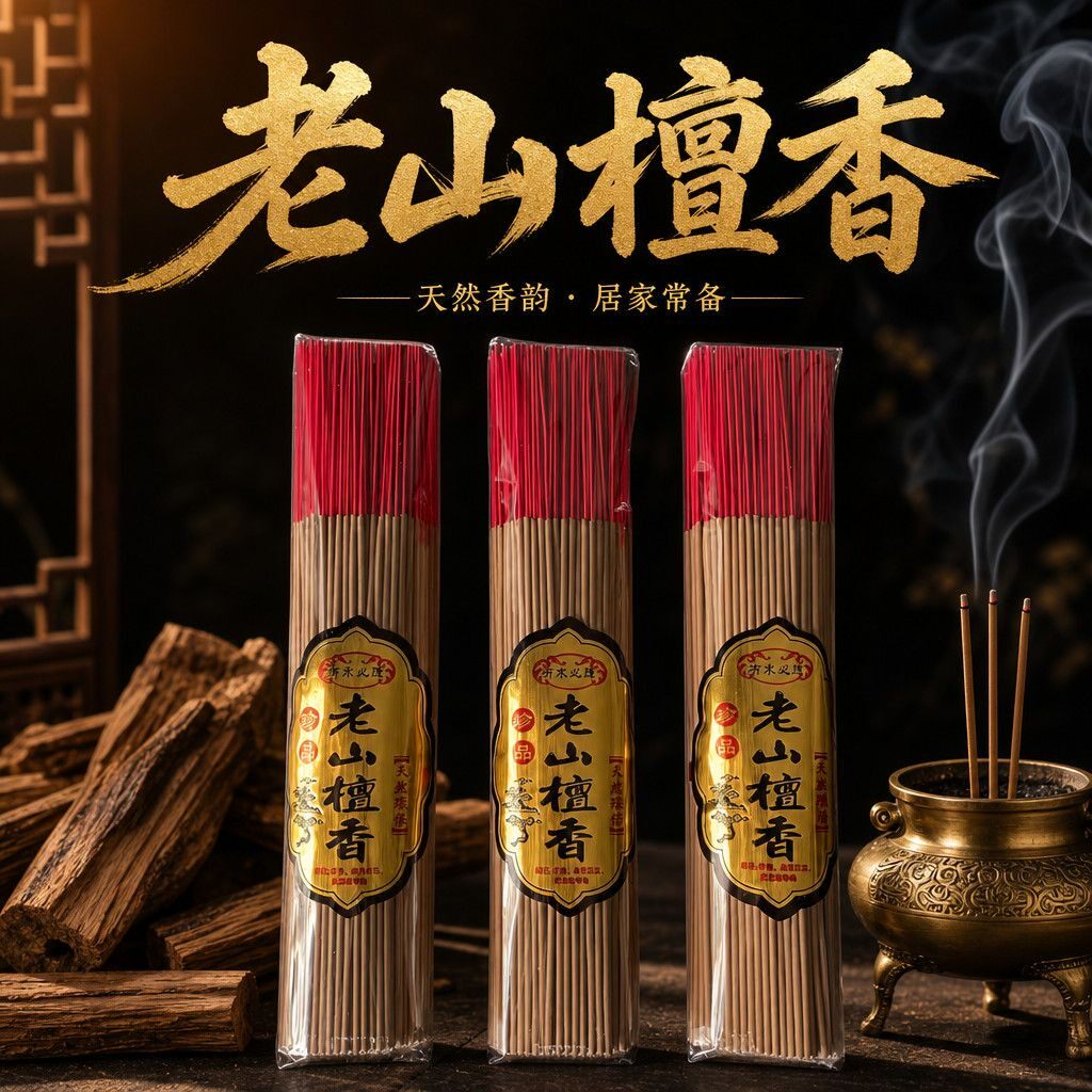 正宗老山纯檀竹签香敬神香家用