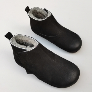 真皮纯羊毛大棉女鞋外贸羊皮毛一体加厚高帮防滑平软底雪地短靴冬