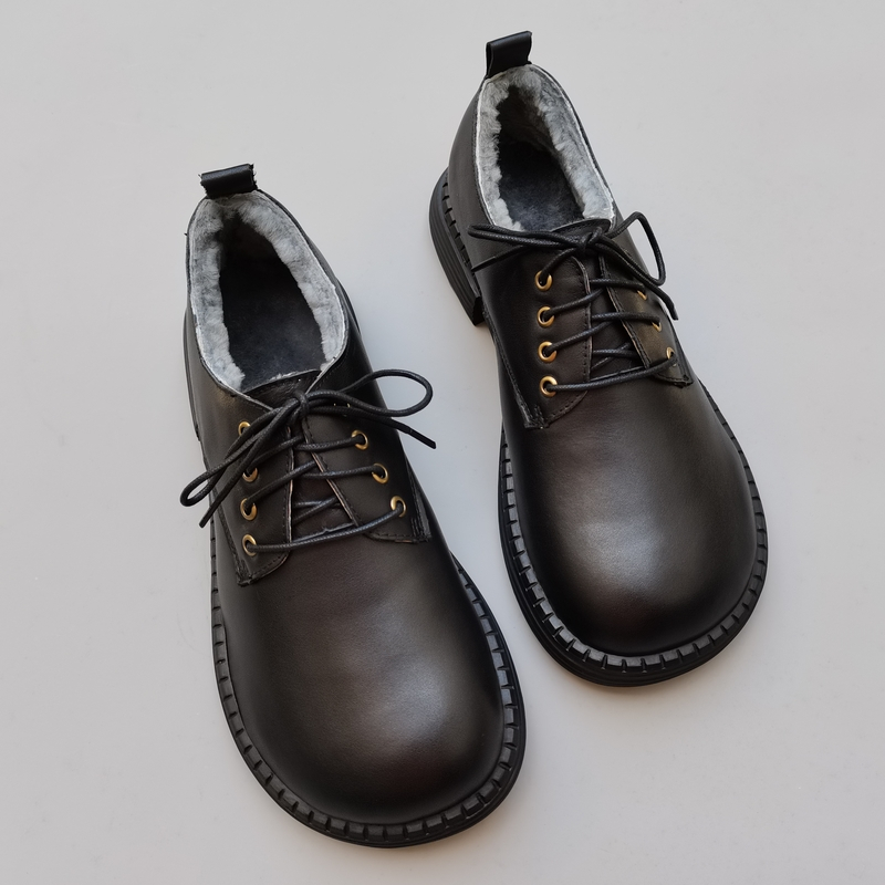 冬季保暖加厚纯牛皮羊毛大棉男鞋