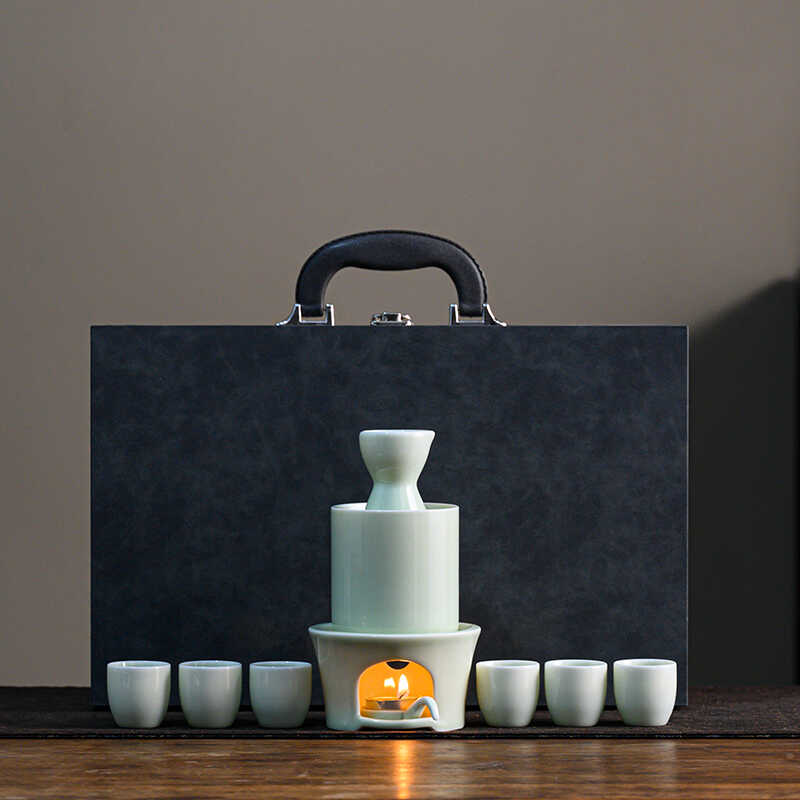 黄酒温酒器家用烛台加热暖酒器白酒杯家用酒壶酒盅酒具套装礼盒装