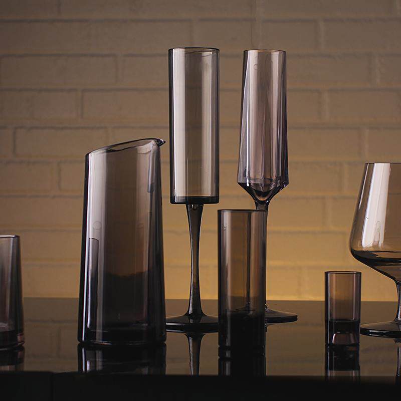 酒吧KTV亚克力啤酒杯高脚香槟杯PC威士忌杯分酒器小号洋酒白兰地