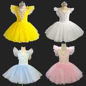 新款 女童公主裙芭蕾舞蹈纱裙儿童芭蕾演出服天鹅湖纱裙TUTU纱裙