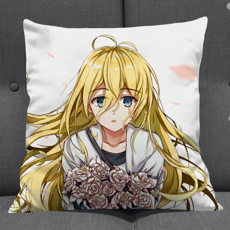 瑞吉尔周边抱枕可爱动漫女孩头像靠枕杀戮天使礼物卧室枕垫现货