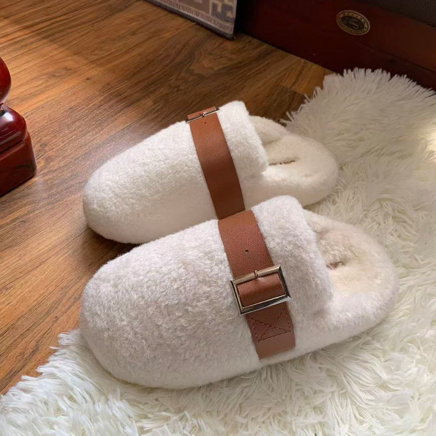 保暖简约居家加厚棉拖鞋