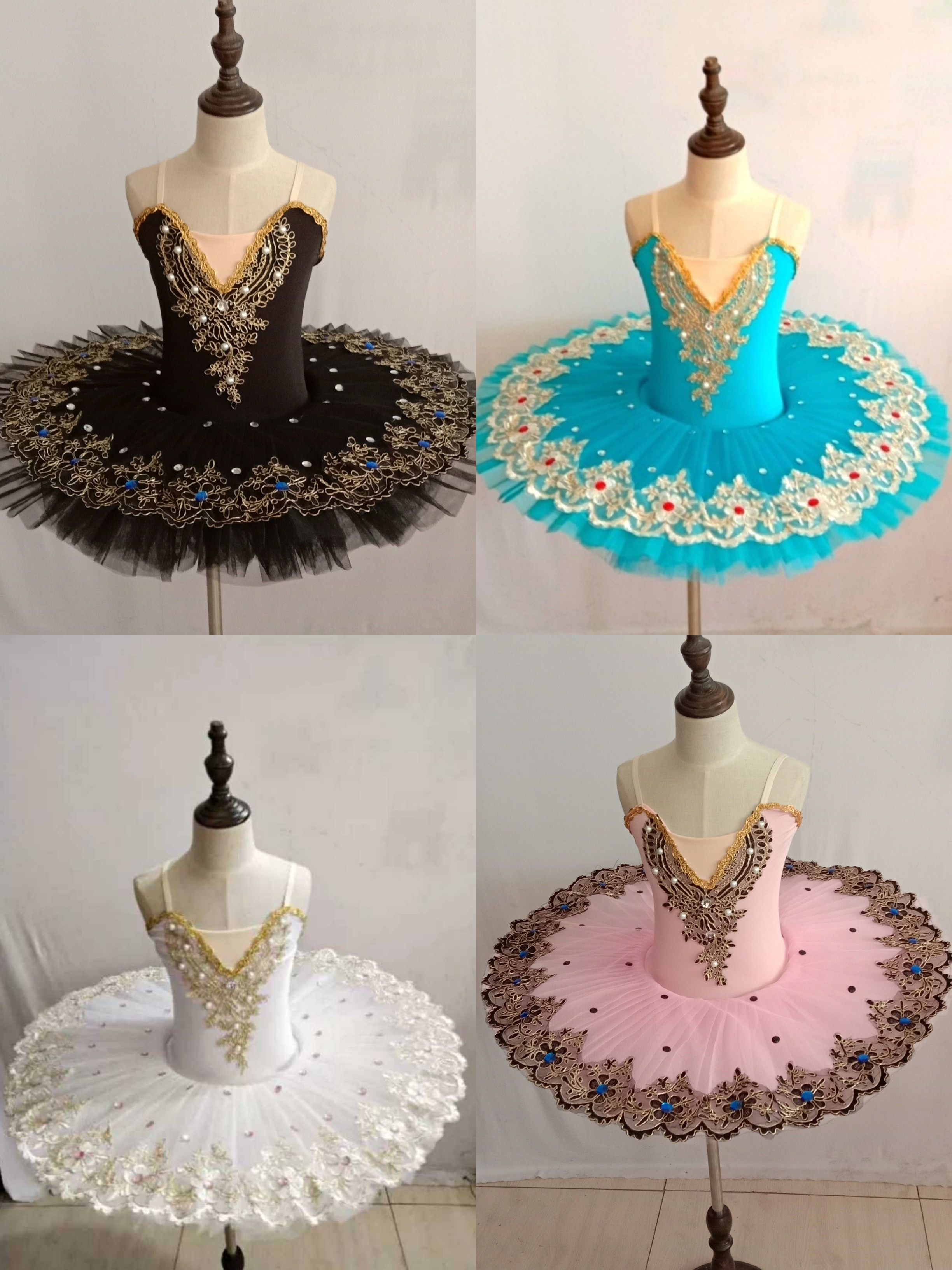 六一儿童芭蕾舞裙幼儿吊带小天鹅舞蹈服女童专业TUTU蓬蓬裙演出服