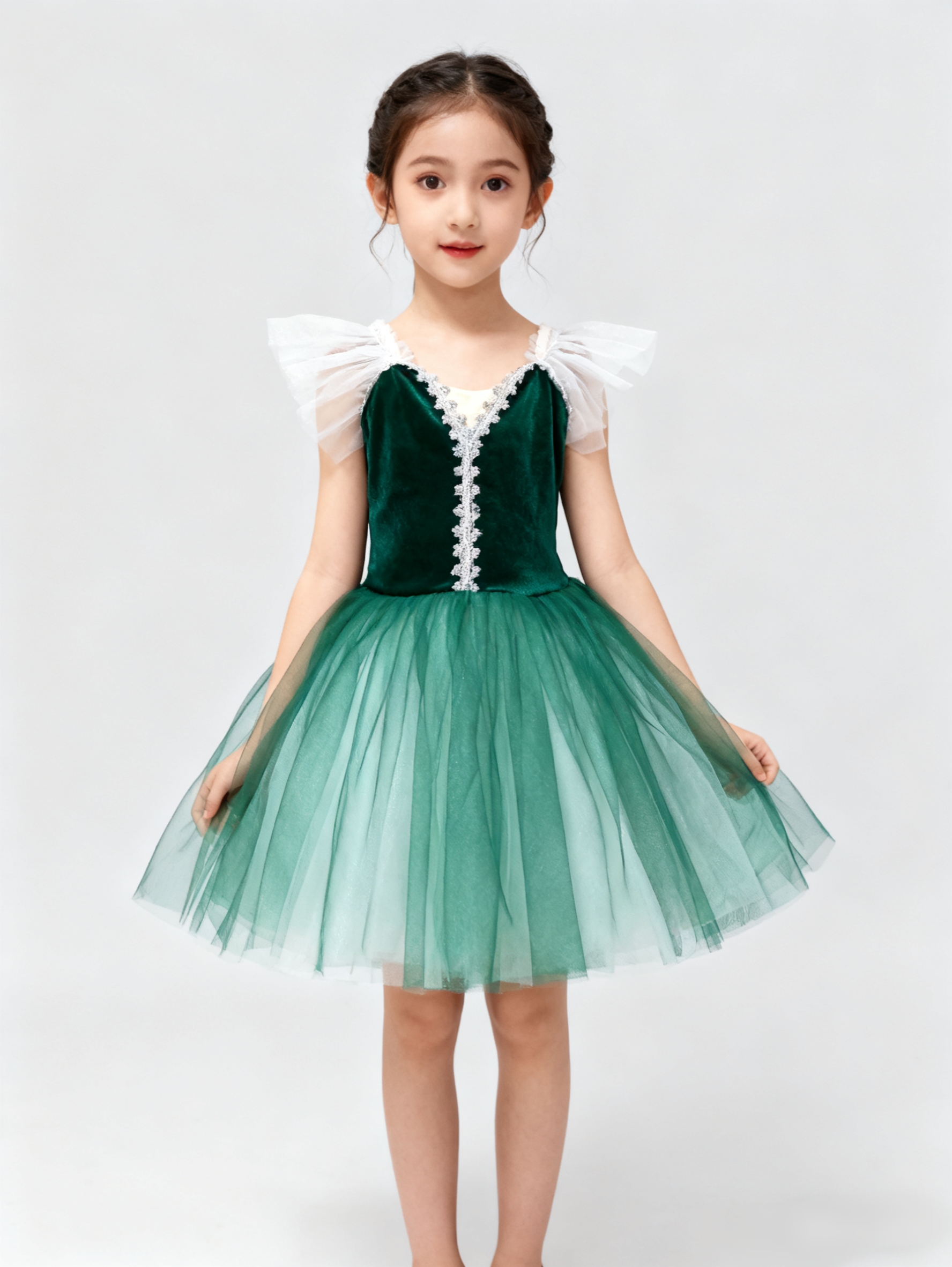 芭蕾舞裙女童儿童蓬蓬裙幼儿纱裙演出服软纱tutu裙公主跳舞裙吊带