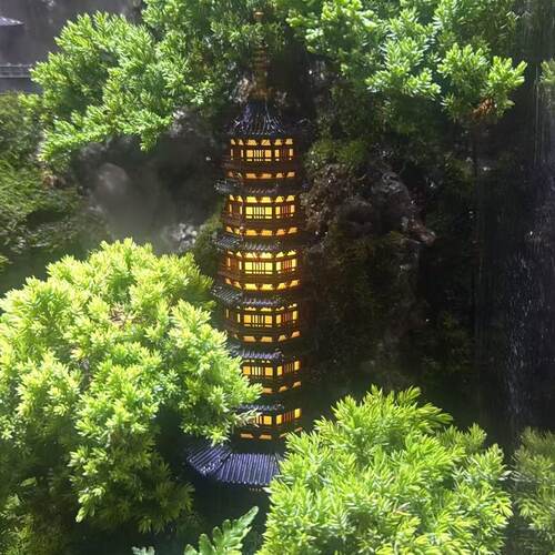 陶瓷圆缸古法鱼缸防水灯LED照明