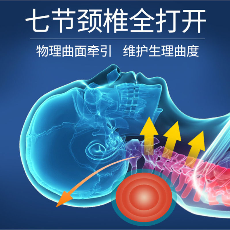 圆柱糖果颈椎牵引拉伸力电热枕头