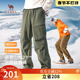 王俊凯同款 加绒工装 骆驼男装 秋冬款 2026新款 裤 男保暖三防长裤