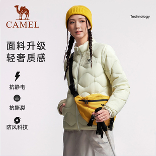 骆驼运动羽绒服2026冬季男女款轻薄款高蓬保暖防风抗静电外套