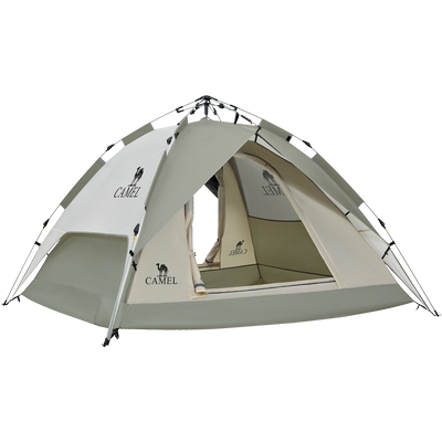 骆驼帐篷户外折叠便携式野营过夜防潮垫全自动家庭露营装备遮阳棚