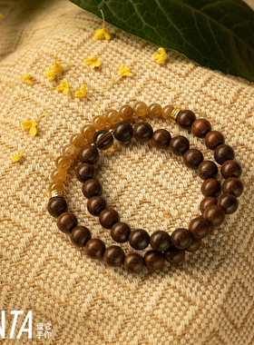 PANTA手作「桂花糖」六道木和田玉糖料手串且末料美拉德天然