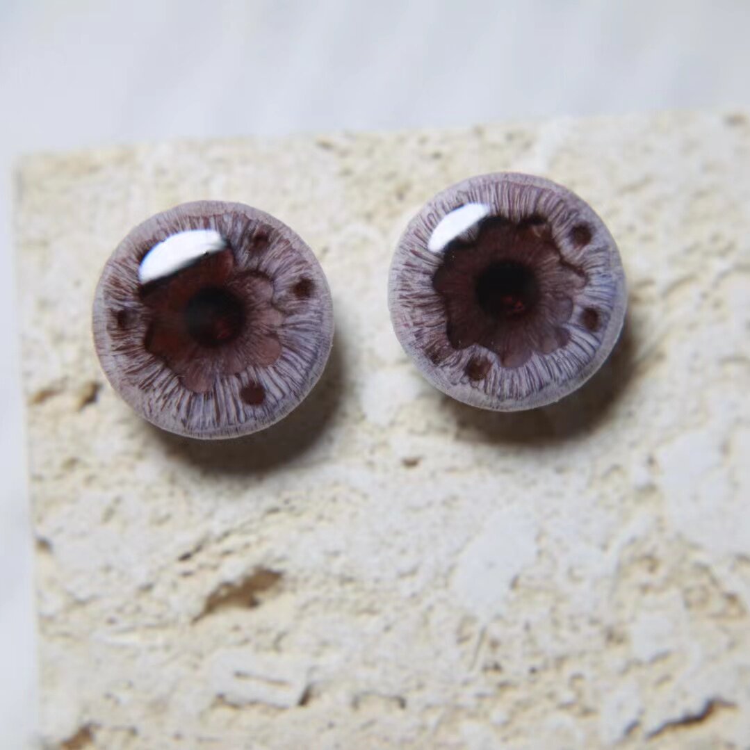 【屿麋褐】小布眼片blythe立体眼纹手工雕刻软陶滴胶真人风棕色系