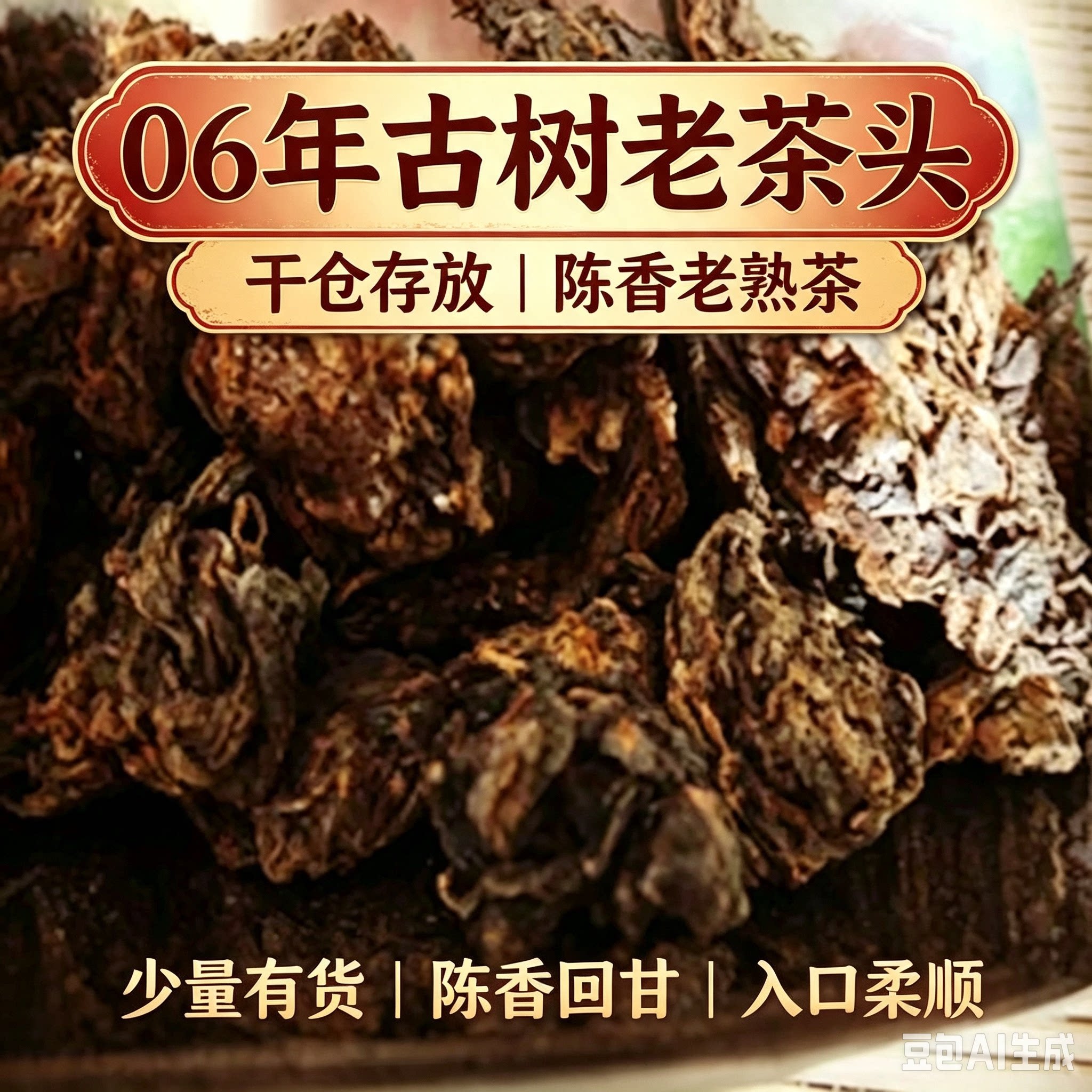 老茶头金芽06年普洱熟茶古树散茶