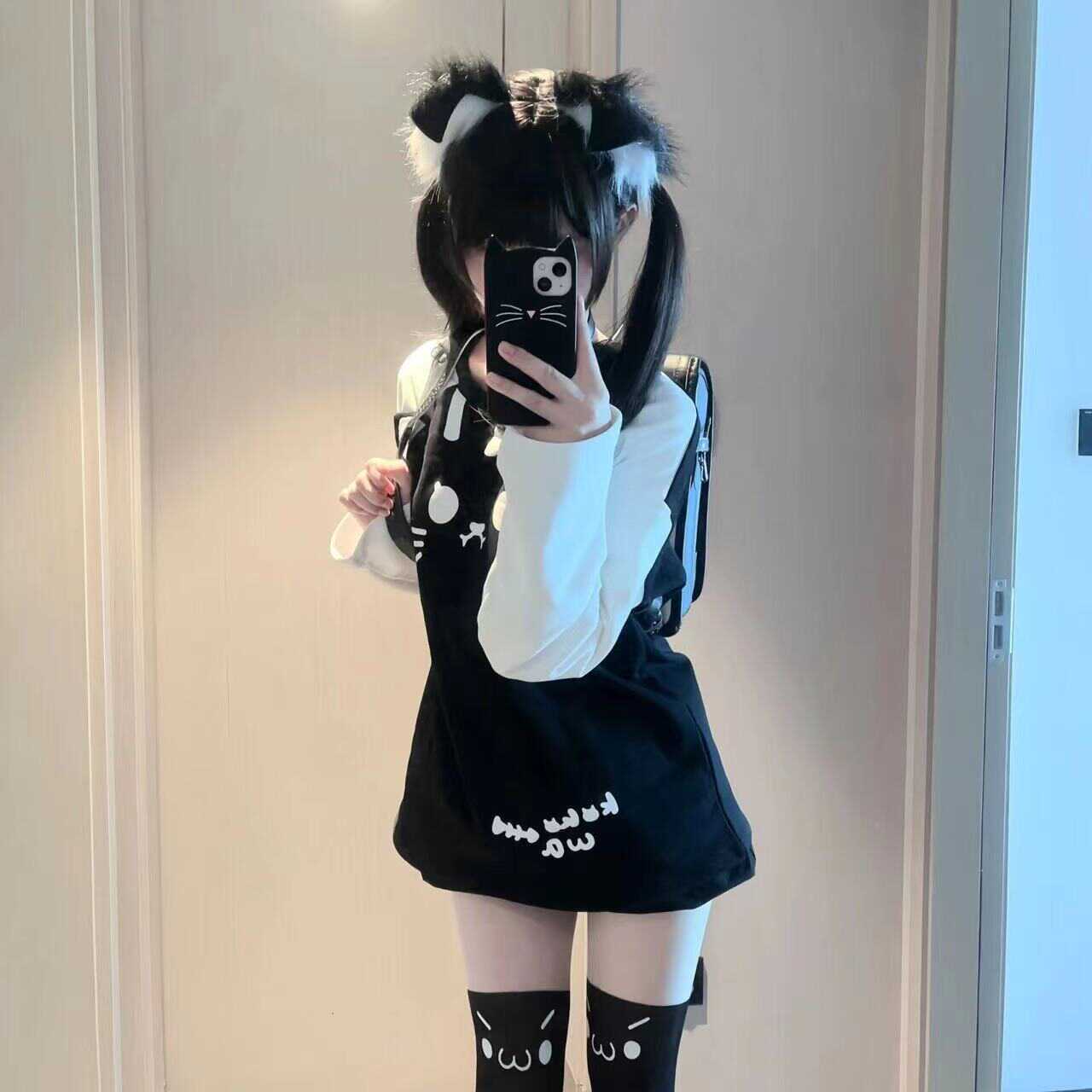 宽松亚文化小猫软妹T恤