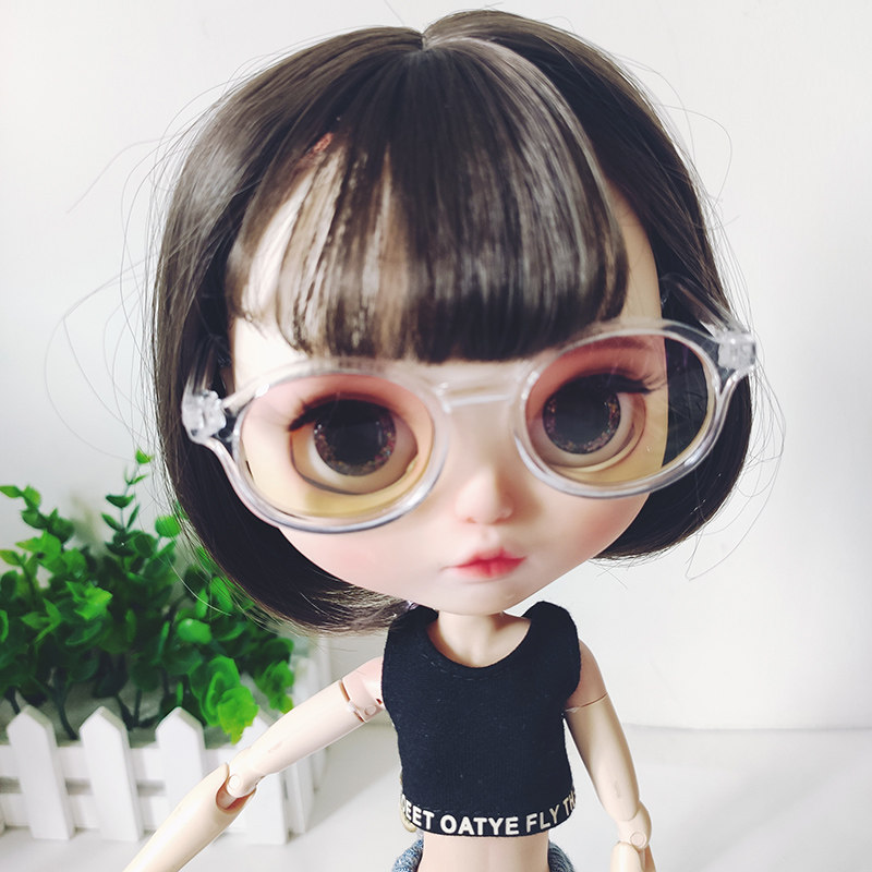 20cm棉花娃娃blythe小布娃娃眼镜墨镜太阳镜娃屋拍摄场景道具配件