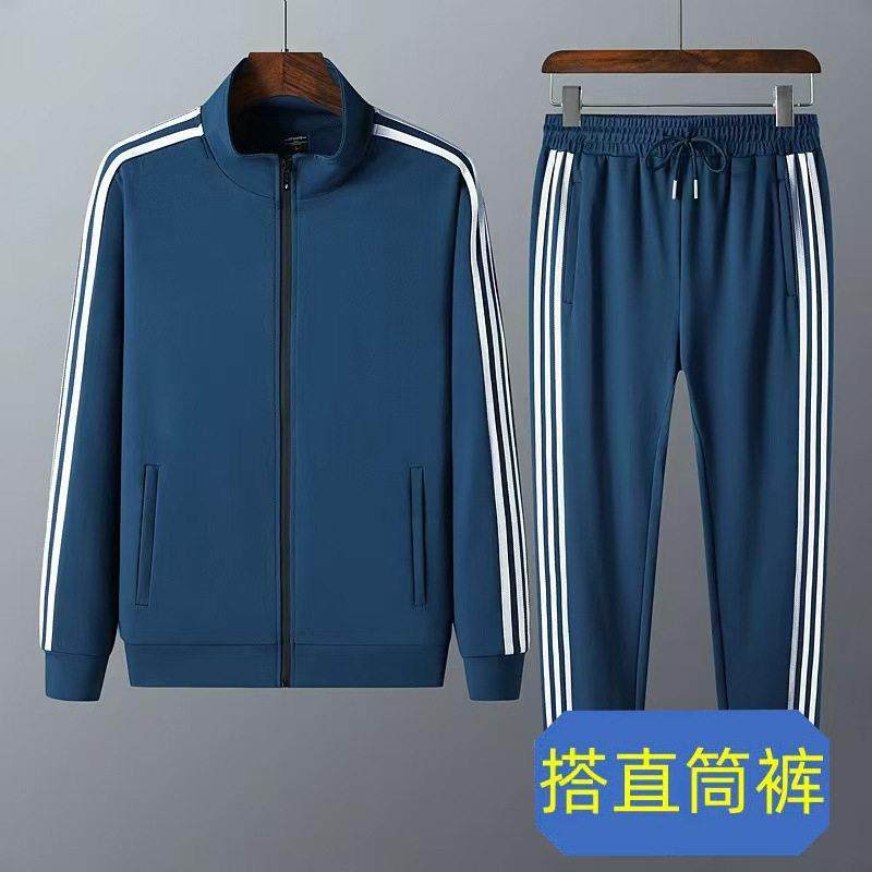 2026新款男士运动套装春秋季薄款潮流百搭卫衣三条杠跑步两件套,男装,休闲运动套装,淘宝优惠券,粉丝福利购,淘宝优惠卷