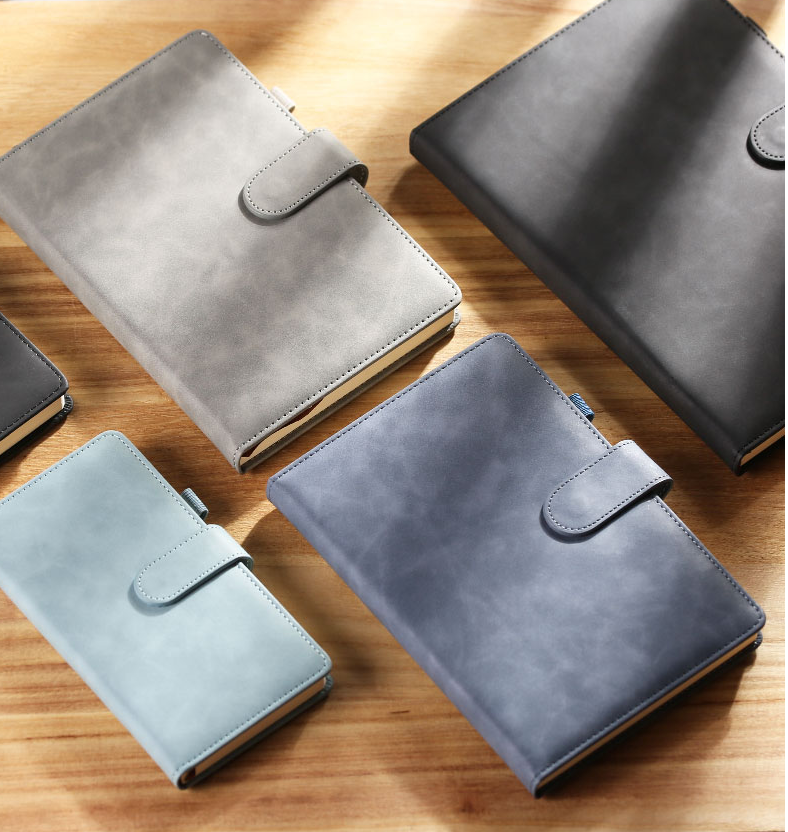 申士磁扣商务a5笔记本子加厚皮面简约日记事本高档办公文具教师公