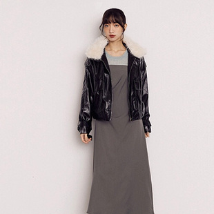 皮撞色显瘦重工百搭外套 设计感简约ins风法式 HAVEC 甜酷个性