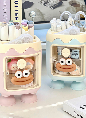 可爱桌面笔筒收纳盒学生儿童文具整理置物架书桌简约创意笔架笔盒