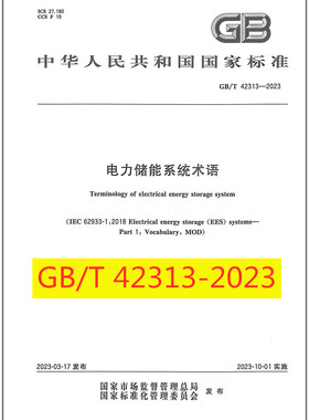 GB/T 42313-2023 电力储能系统术语