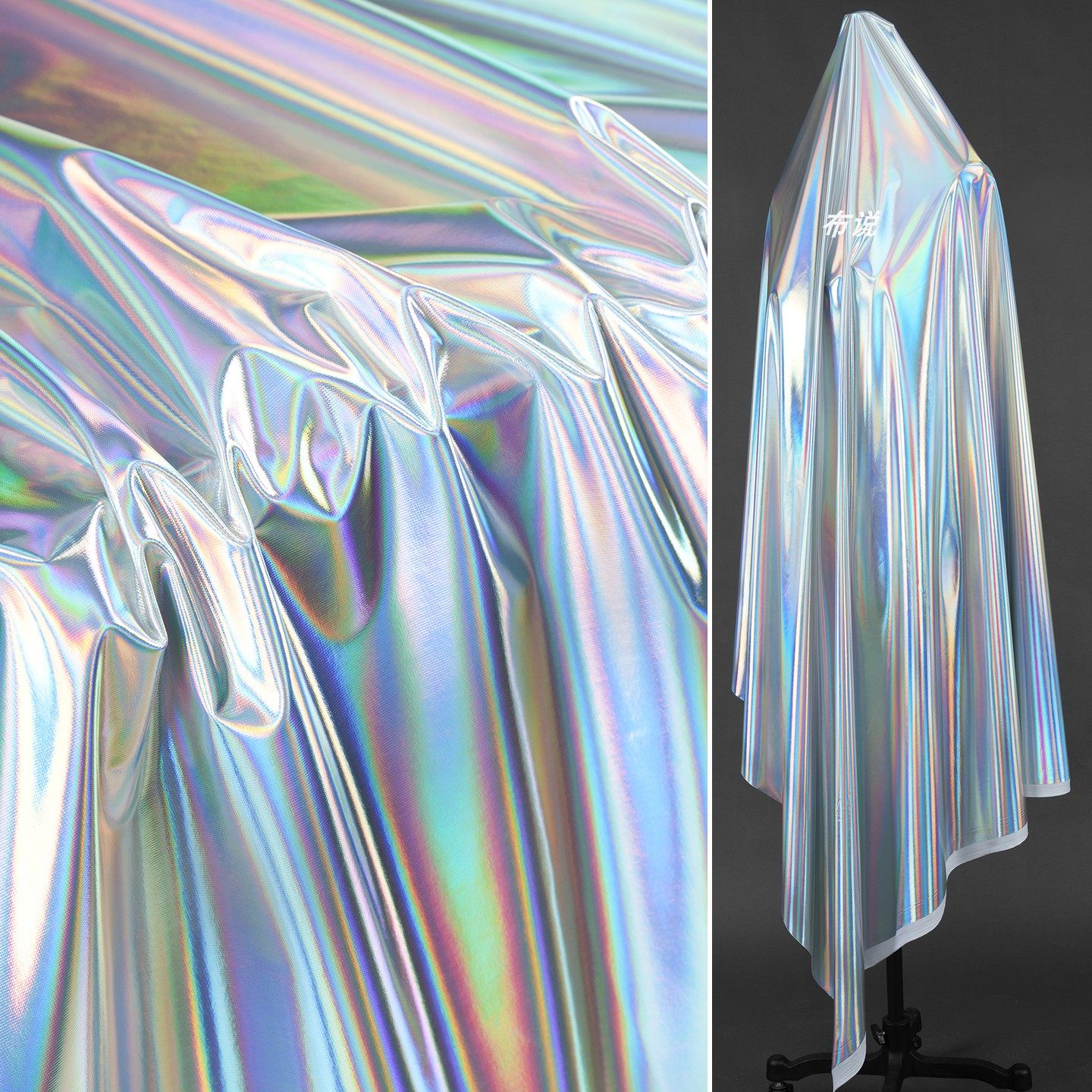 素面镭射满版面料 幻彩银 科技外套吊带裙礼服裤子丝滑有弹力布料,居家布艺,海绵垫/布料/面料/手工diy,淘宝优惠券,粉丝福利购,淘宝优惠卷