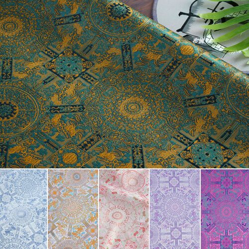 四通八达织锦缎提花面料古装外套