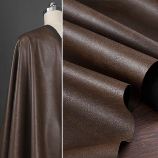 栗色棕色 擦色皮革 做旧肌理纹PU皮料 皮夹克皮裙包包变色皮布料