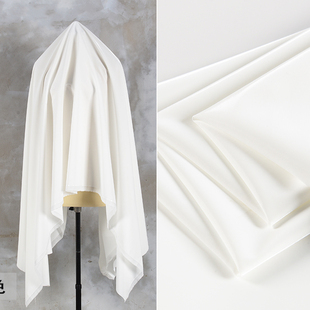 白色闪耀流沙仿皮料细闪光泽感朦胧亮面羽绒服防水面料服装布料