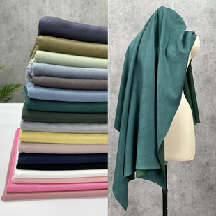 新色 进口弹力麂皮绒空气层面料 厚实鹿皮鸡皮绒裙子外套卫衣布料