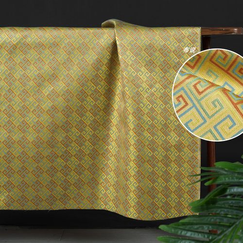 织锦缎提花面料外套汉服柔软亲肤