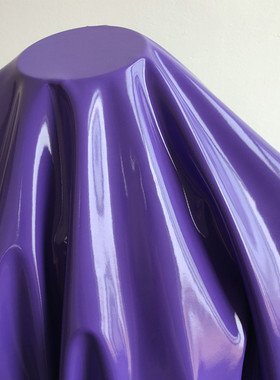 高弹力 紫色系镜面皮革  亮面pu仿皮布料 极亮极滑镜面革／半米价