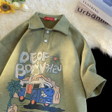 已注册版权-T87-polo领短袖t恤男夏季新款潮流印花上衣美式限58，男装T恤，星座1014