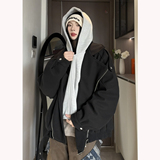 现货1014-FY823-P138~可拆卸连帽假两件毛呢短款夹棉大衣冬季，男装卫衣，星座1014