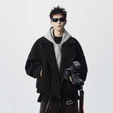 现货1014-FY823-P138~假两件连帽可拆卸毛呢短款夹棉大衣外套，女装短外套，星座1014