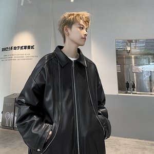 现货1014~PJK536~P108~春秋季新款皮衣男机车衣服皮夹克外套图片