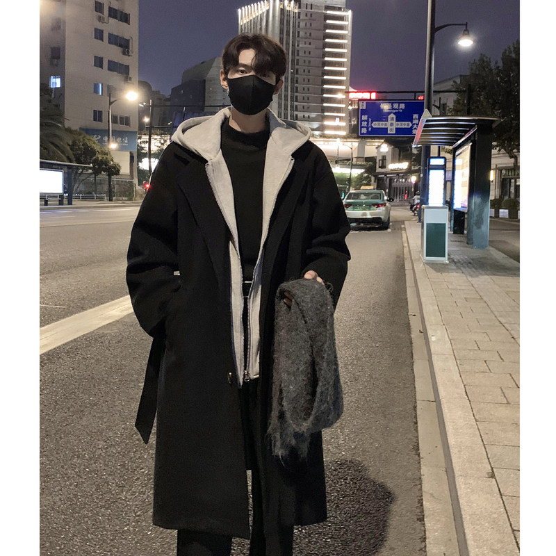 现货1014-FY631-P138~2025新款假两件可拆卸连帽毛呢夹棉大衣,男装卫衣,星座1014