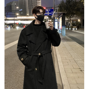 1014-FY608-P138-高品质得物直播秋冬款中长款毛呢大衣外套男图片