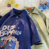 已注册版权-T87-polo领短袖t恤男夏季新款潮流印花上衣美式限58，男装T恤，星座1014