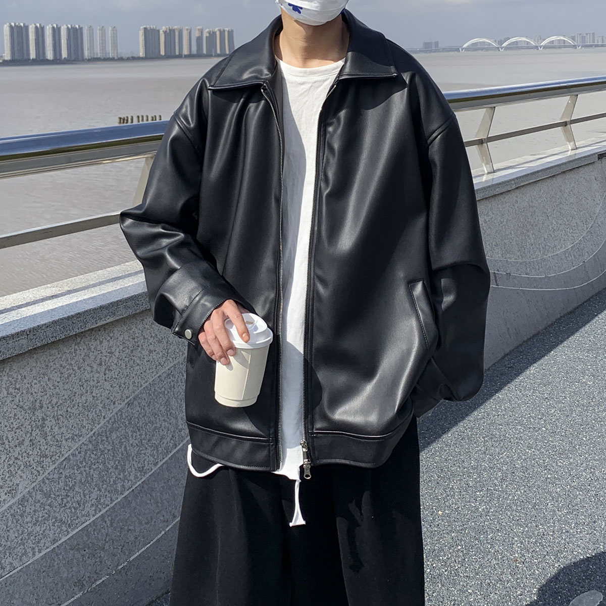 现货1014-PY008春秋外套皮衣男机车服飞行员皮夹克p118，男装夹克，星座1014