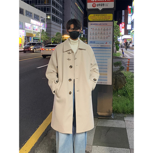 现货1014-F601-P128~ 2025秋冬季毛呢大衣男中长款妮子风衣外套,男装风衣,星座1014