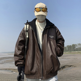 现货1014-PY987-P148假两件皮衣外套男夹棉秋冬季港风皮棉衣，男装皮衣，星座1014