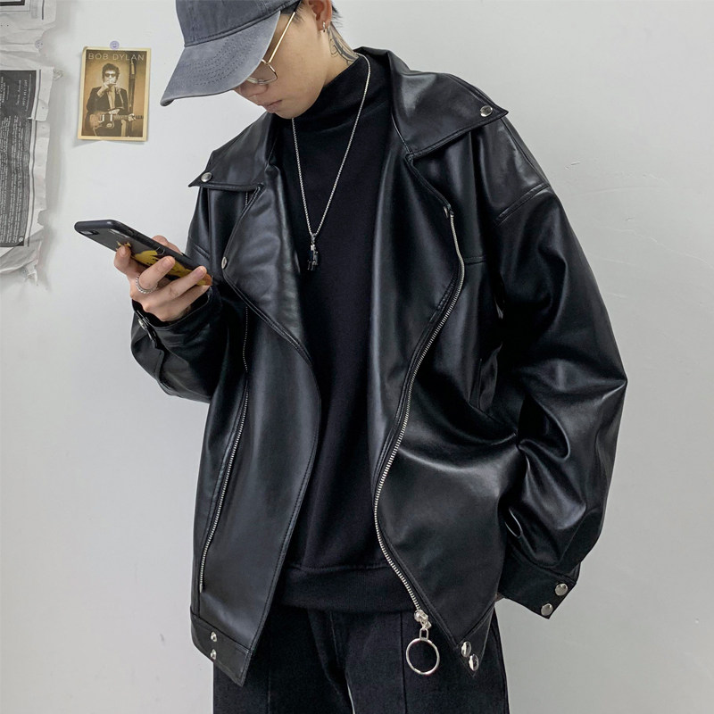 1014-JK09-pu皮夹克情侣冬季加绒ins炸街机车服P108,男装夹克,星座1014