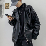 1014-JK09-pu皮夹克情侣冬季加绒ins炸街机车服P108，男装夹克，星座1014