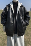 1014-PY985-P148-限178-2025秋冬新款假两件夹棉皮棉衣男，男装棉衣，星座1014