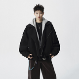 现货大货1014-FY823可拆卸连帽假两件毛呢短款夹棉大衣冬季,男装卫衣,星座1014, 现货大货1014-FY823可拆卸连帽假两件毛呢短款夹棉大衣冬季,男装卫衣,星座1014,