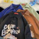 已注册版权T87美式polo衫男短袖夏季重磅欧美高街衣服衬衫P48限58，男装T恤，星座1014